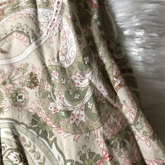 B. Moss 100% Cotton Paisley Lined A-Line Skirt, 2 - Picture 3 of 8